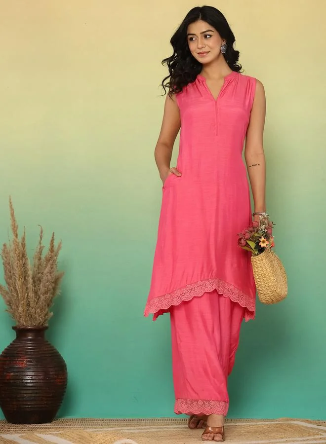 Kasya  Magenta Pink Co-Ord Set for Women | Best Price UAE